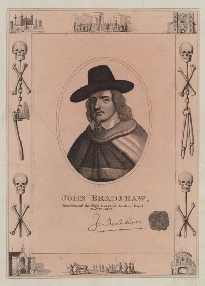 John Bradshaw, président de la Haute Cour de justice, décédé le 22 novembre 1695 - English School