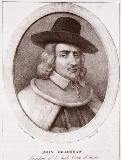 John Bradshaw, attribué à Gravedon, gravé par de Langlume - English School