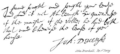 John Bramhall, évêque de Derry - English School