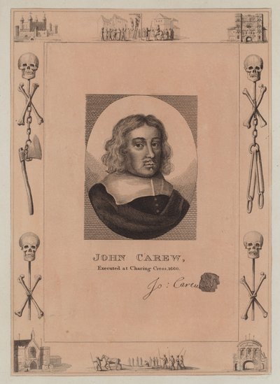 John Carew, exécuté à Charing Cross, 1660 - English School