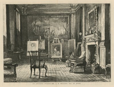 John Everett Millais chez lui - English School