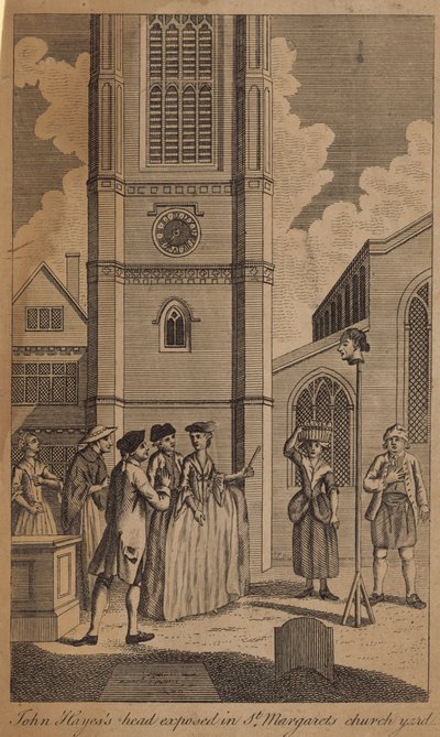 Tête de John Hayes exposée dans le cimetière de St Margarets - English School