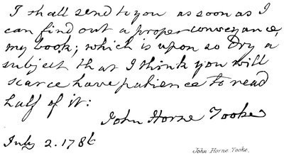 John Horne Tooke - English School