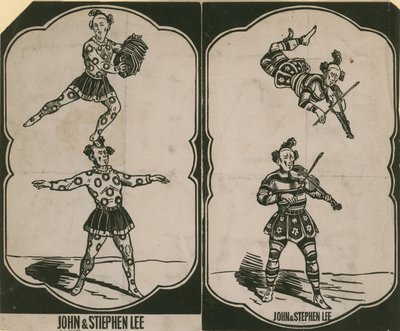 John Lee et Stephen Lee, acrobates et musiciens de cirque - English School