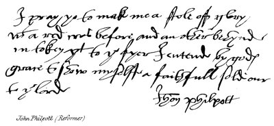 John Philpott (Réformateur) - English School