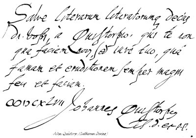 John Quistorp (Divin luthérien) - English School