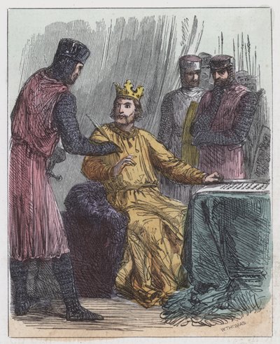 Jean signant la Magna Carta - English School