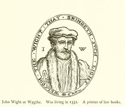John Wight ou Wygthe, vivant en 1551, imprimeur de livres de droit - English School