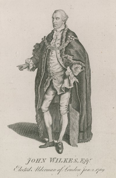 John Wilkes, élu échevin de Londres, 2 janvier 1769 - English School