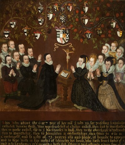 John et Mary Towneley et famille, 1601 - English School