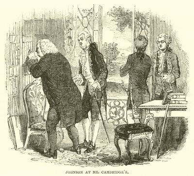 Johnson chez M. Cambridge (gravure) - English School