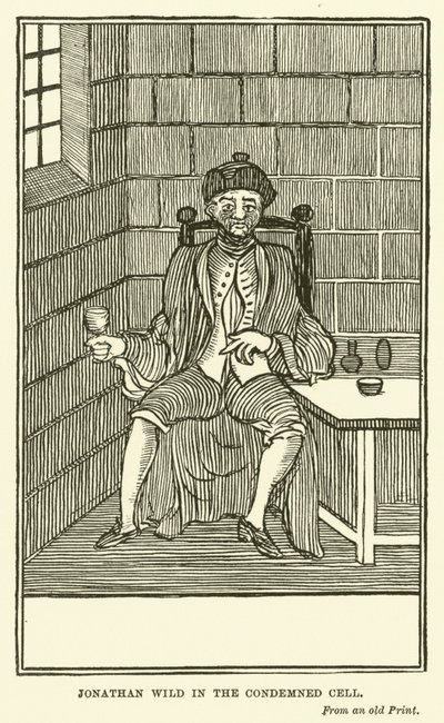 Jonathan Wild dans la cellule du condamné (gravure) - English School