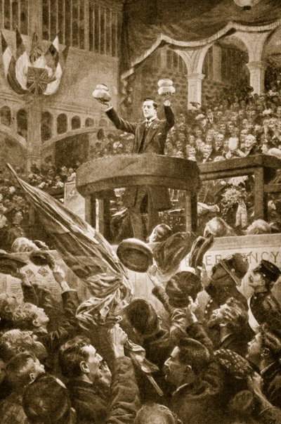 Joseph Chamberlain à Bingley Hall, Birmingham le 4 novembre 1903 - English School