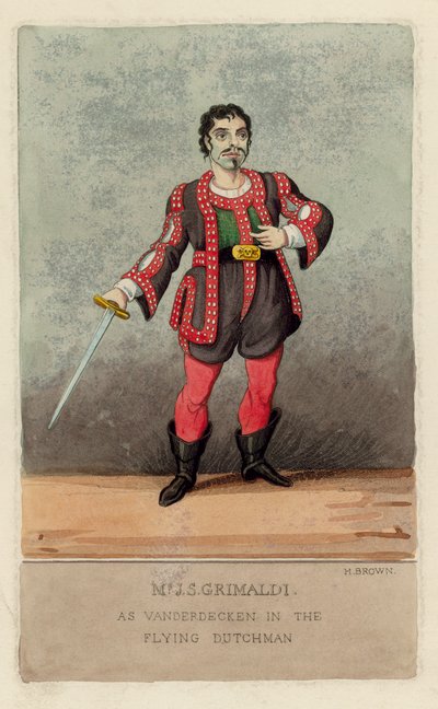 Joseph Grimaldi en Vanderdecken dans Le Hollandais volant - English School