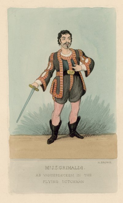 Joseph Grimaldi en Vanderdecken dans Le Hollandais volant - English School