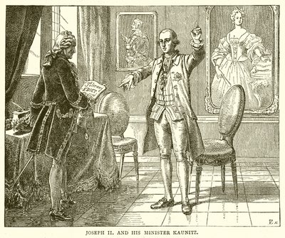 Joseph II et son ministre Kaunitz - English School