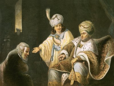 Joseph amenant son père Jacob pour rencontrer Pharaon - English School