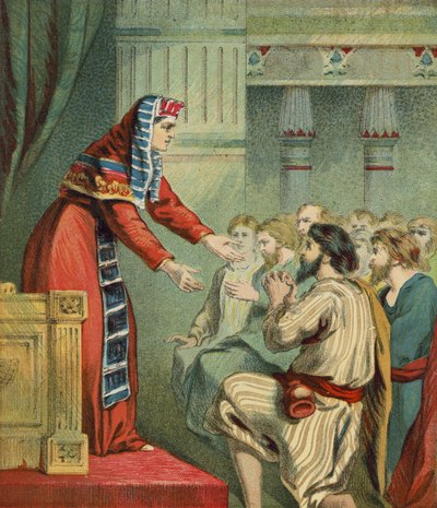 Joseph recevant ses frères en Égypte - English School