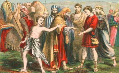 Joseph vendu aux marchands par ses frères - English School