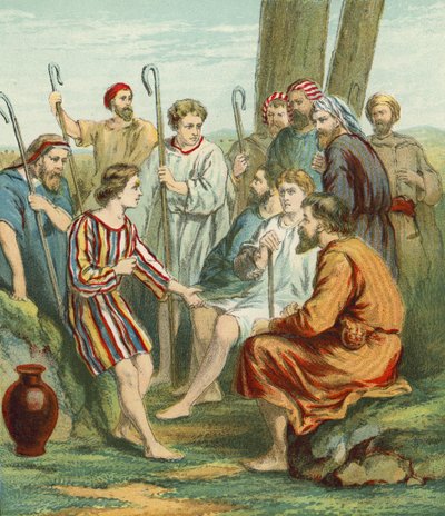 Joseph portant le manteau de plusieurs couleurs - English School
