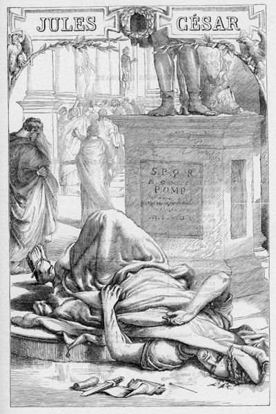 Jules César - Illustration dans "Œuvres complètes de William Shakespeare" 1866 - English School