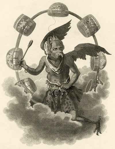 Jupiter, une idole des Chinois, illustration de The World: or the present State of the Universe, par Cavendish Pelham, publié à Londres - English School