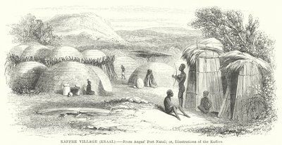 Village Kaffre, Kraal - English School