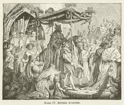 Karl IV entre à Avignon - English School
