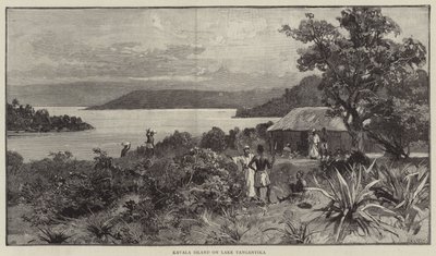 Île de Kavala sur le lac Tanganyika (gravure) - English School