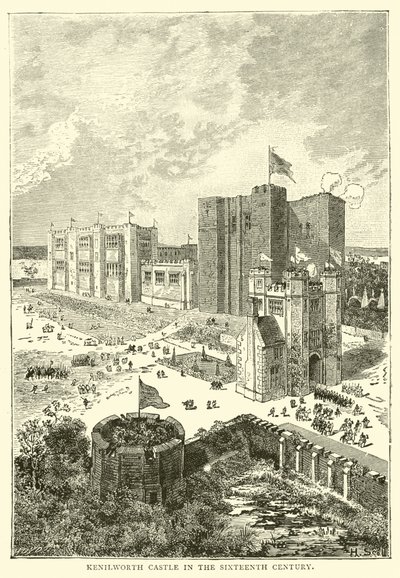 Château de Kenilworth au XVIe siècle - English School
