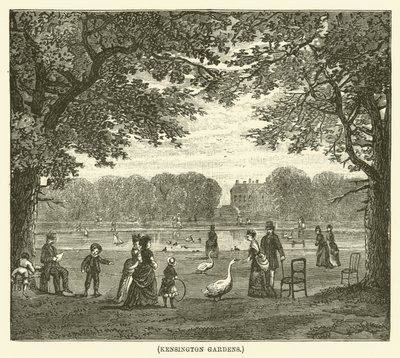 Kensington Gardens (gravure) - English School