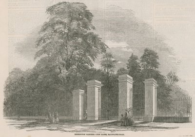Kensington Gardens, nouvelles portes, Bayswater Road, Londres - English School