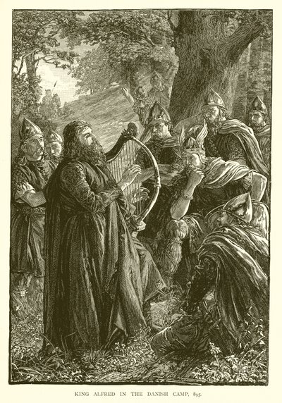 Le Roi Alfred dans le Camp Danois, 895 - English School