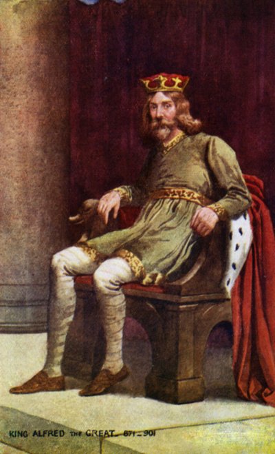 Le roi Alfred le Grand - English School