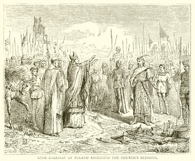 Le roi Boleslav de Pologne recevant la bénédiction de l