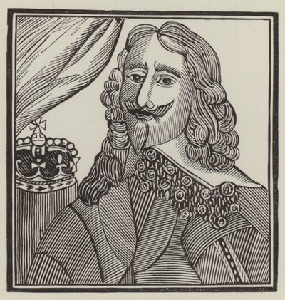 Le roi Charles Ier, martyr (gravure) - English School