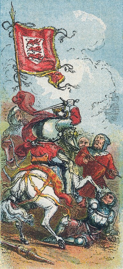 Le roi Édouard III à la bataille de Crécy - English School