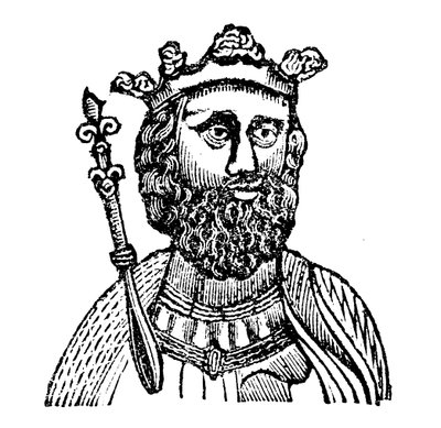 Roi Édouard II, surnommé Caernarvon (gravure sur bois) - English School