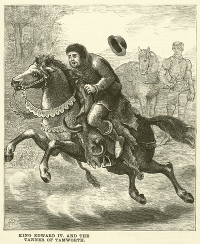 Le roi Édouard IV et le tanneur de Tamworth (gravure) - English School