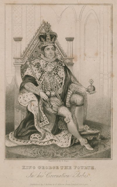 Le Roi George IV dans ses Robes de Couronnement - English School