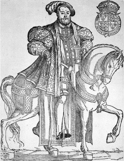 Le roi Henri VIII à cheval - English School