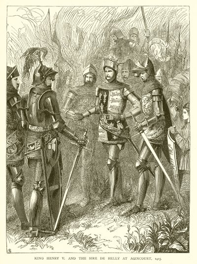 Le roi Henri V et le sire de Helly à Azincourt, 1415 - English School