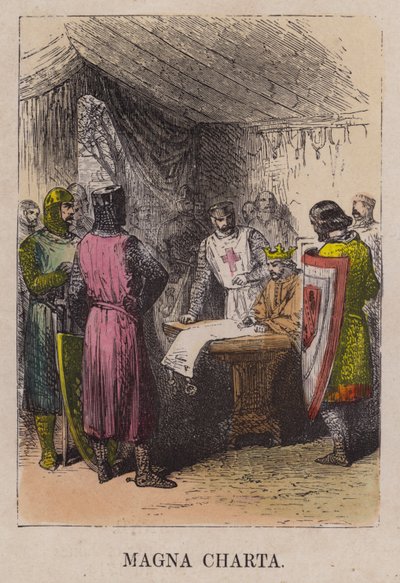 Le roi Jean signant la Magna Carta - English School