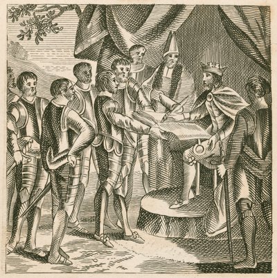 Le roi Jean signant la Magna Carta - English School