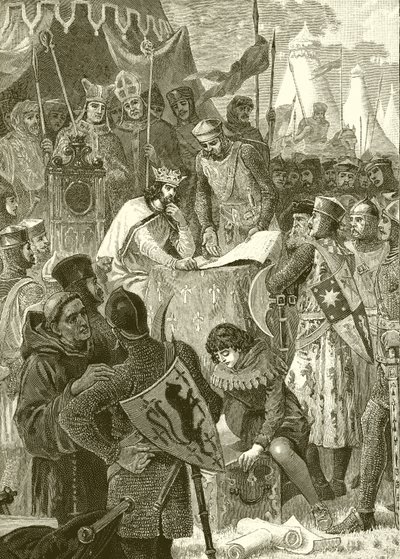 Le roi Jean signant la Grande Charte - English School