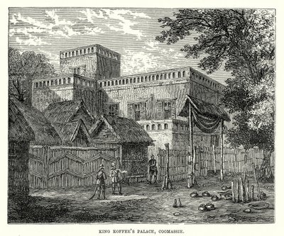 Palais du Roi Koffee, Coomassie (gravure) - English School