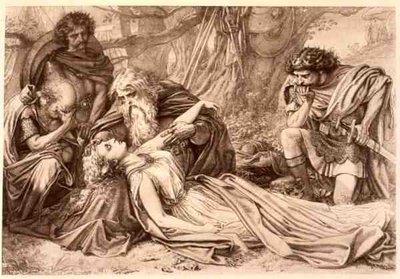 Le Roi Lear, Acte 5 Scène 3, par William Shakespeare - English School