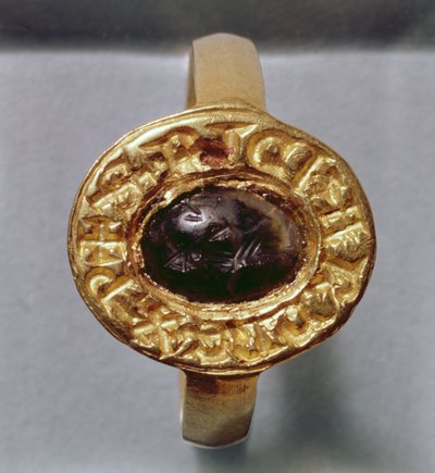 Bague du roi Richard (or et pierre précieuse) - English School