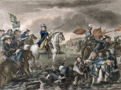 Le roi Guillaume III (1650-1702) à la bataille de la Boyne - English School