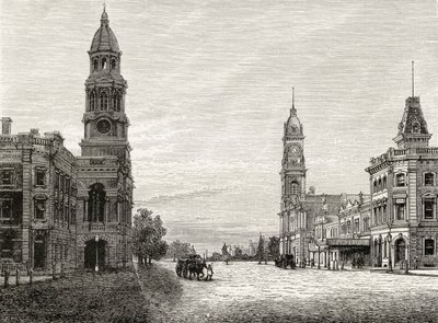 Rue King William, Adélaïde, c.1880, de 